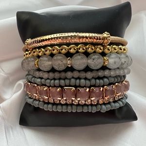 Mixed bead bracelet set